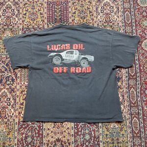 Lucas Oil Off Road Racing Truck Graphic T Shirt Mens 2XL Charcoal Gray